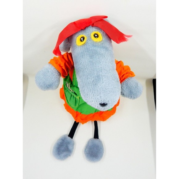 Knickerbocker Periwinkle Grey Mouse Shelf Sitter Plush Stuffed Animal 1978 - Picture 7 of 12